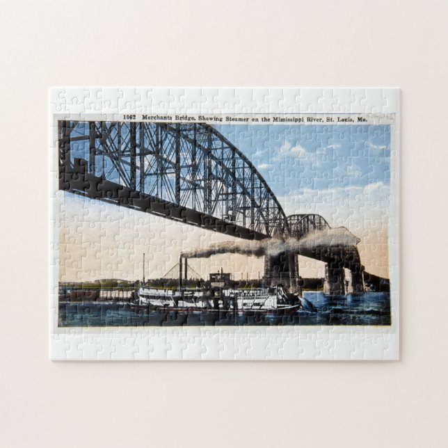 Merchants Bridge, Mississippi River, St. Louis, MO Jigsaw Puzzle (Horizontal)
