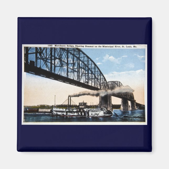 Merchants Bridge, Mississippi River, St. Louis, MO Magnet (Front)