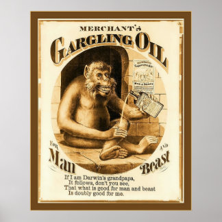 Merchant's Gargling Oil ~ Vintage Advertising Poster