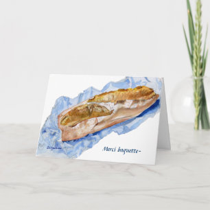 Merci Baguette Thank You Greeting Card