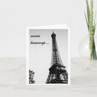 merci beaucoup 2 thank you card