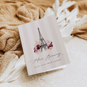 Merci Beaucoup Paris Baby Shower Thank You Card
