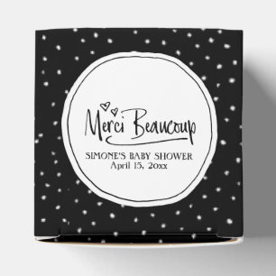 "Merci Beaucoup" Paris Personalised Baby Shower Favour Box