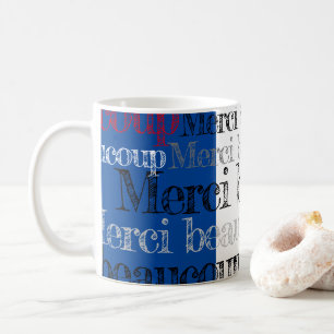 Merci beaucoup/ thank you so much french coffee mug