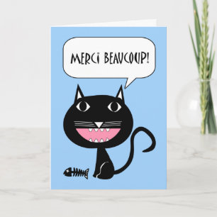 Merci Beaucoup, Thanks for Dinner in French Thank You Card