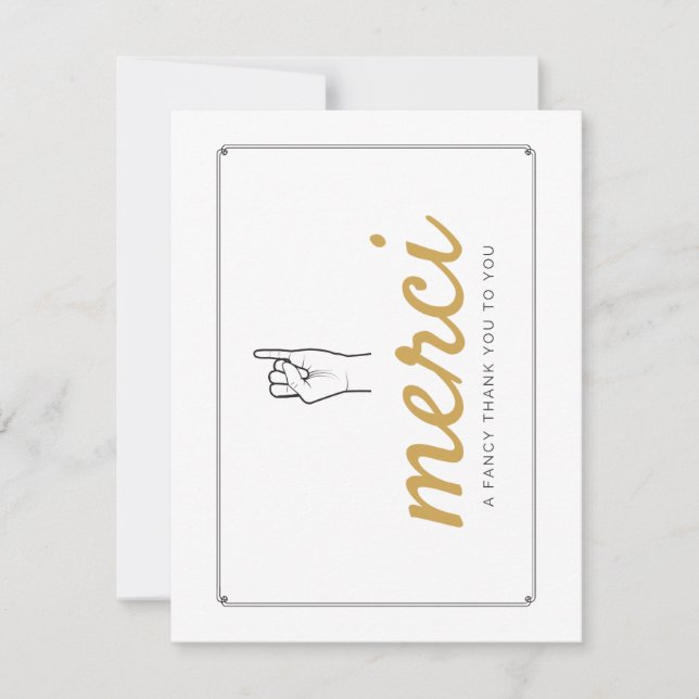 Merci Card - French Thank you Card (Front)