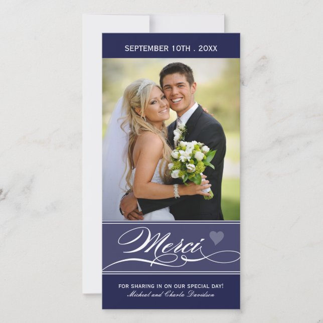 Merci - Carte Photo (4x8) Thank You Card (Front)