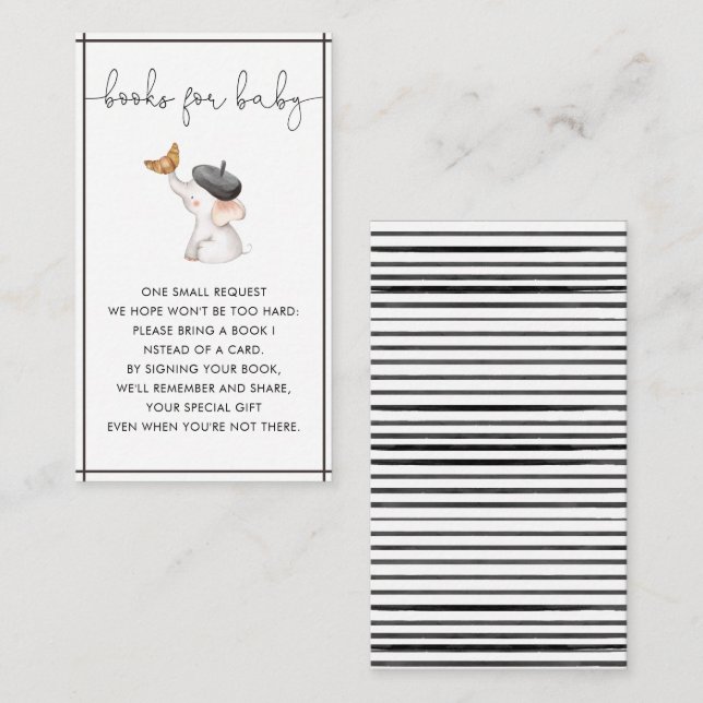 Merci French Bebe Gender Neutral Books For Baby  Enclosure Card (Front/Back)