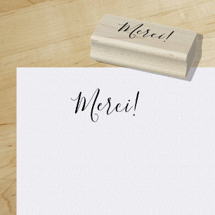 Merci   French   Everday Style Rubber Stamp