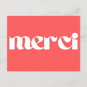 Merci, French thank you  Postcard