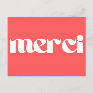 Merci, French thank you Postcard