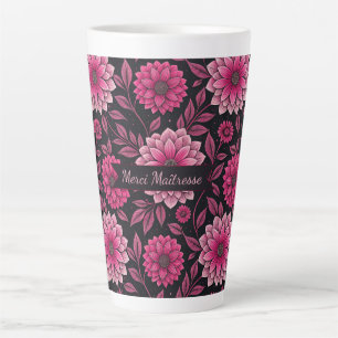 Merci Maîtresse – Floral Élégant Latte Mug
