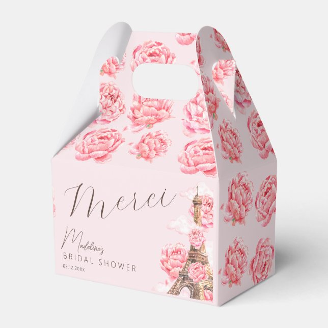 Merci Paris Bridal Shower Favour Box (Front Side)