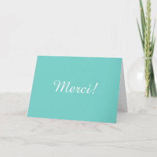 "Merci" thank you card