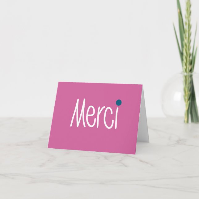 Merci Thank you Note Card (Front)