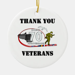 Merci vétérans - Thank you veterans Ceramic Tree Decoration