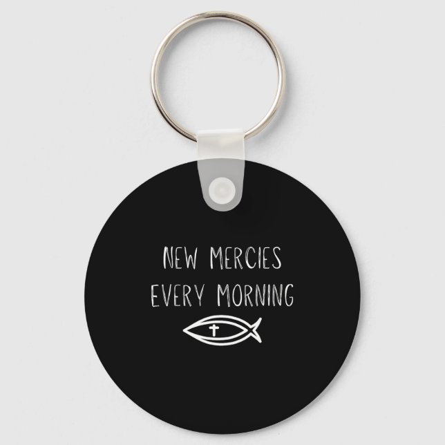 Mercies Jesus Christian Prayers Mens Womens  Key Ring (Front)