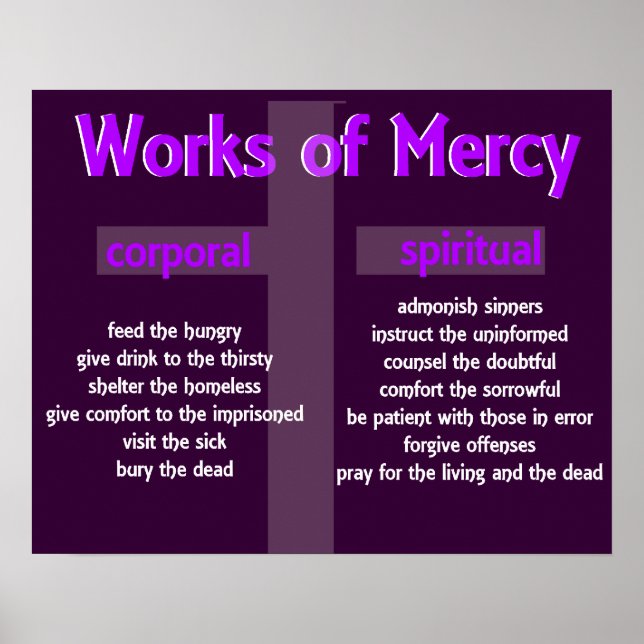 Merciful Works Christian Poster (Front)