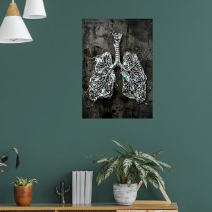 Mercury Anatomy Crystal Lungs Fine Art Print Hum