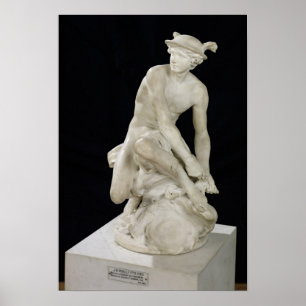Mercury Attaching his Winged Sandals, 1744 Poster