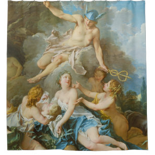 Mercury confiding the infant Baccus to the Nymphs Shower Curtain