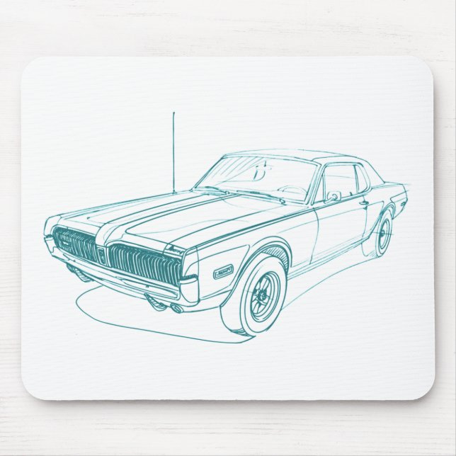 Mercury Cougar 1968 Mouse Mat (Front)