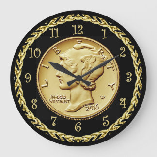 Mercury Dime Centennial Gold Coin Image ~ Large Clock