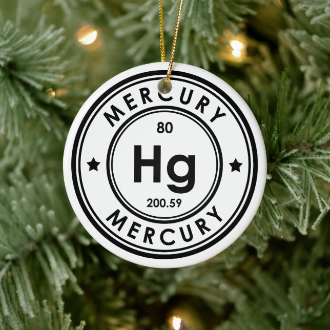 Mercury Element Ceramic Ornament (Tree)