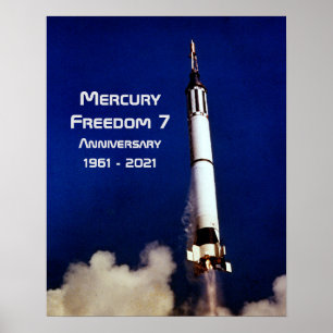 Mercury Freedom 7 - 60th Anniversary Poster