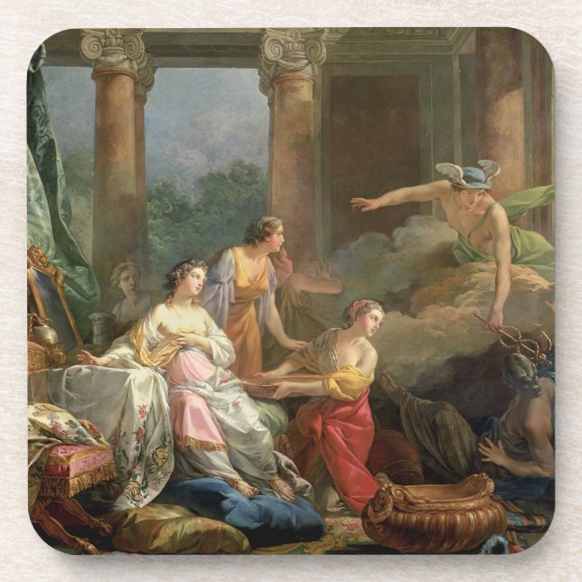 Mercury, Herse and Aglauros, 1763 (oil on canvas) Coaster (Front)