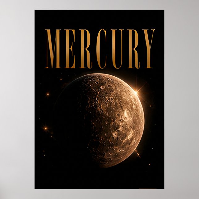 Mercury Luxury Space Editorial Graphic Poster (Front)