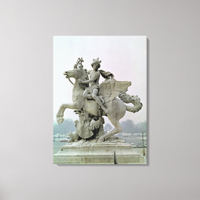 Mercury on Pegasus  1701-02 Canvas Print (Front)
