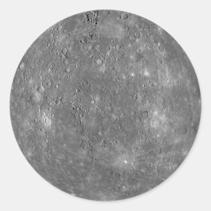 Mercury Planet Photo Classic Round Sticker