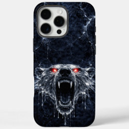 Mercury Polar Bear Red Ruby Eyes Glacial iPhone 16 Pro Max Case