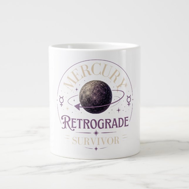 Mercury Retrograde Survivor Large Coffee Mug (Front)