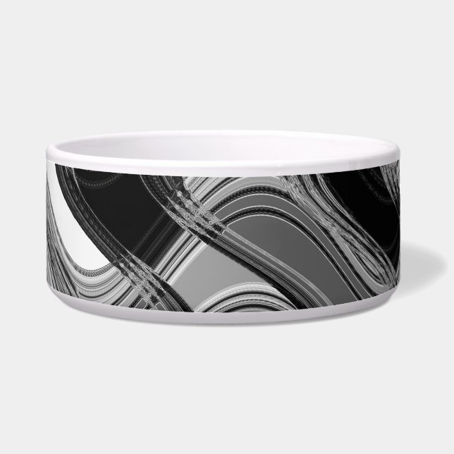 Mercury & Sable Ceramic Pet Bowl by C.L. Brown (Front)