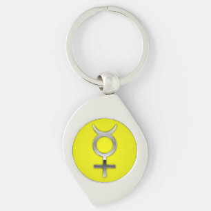 Mercury symbol key ring