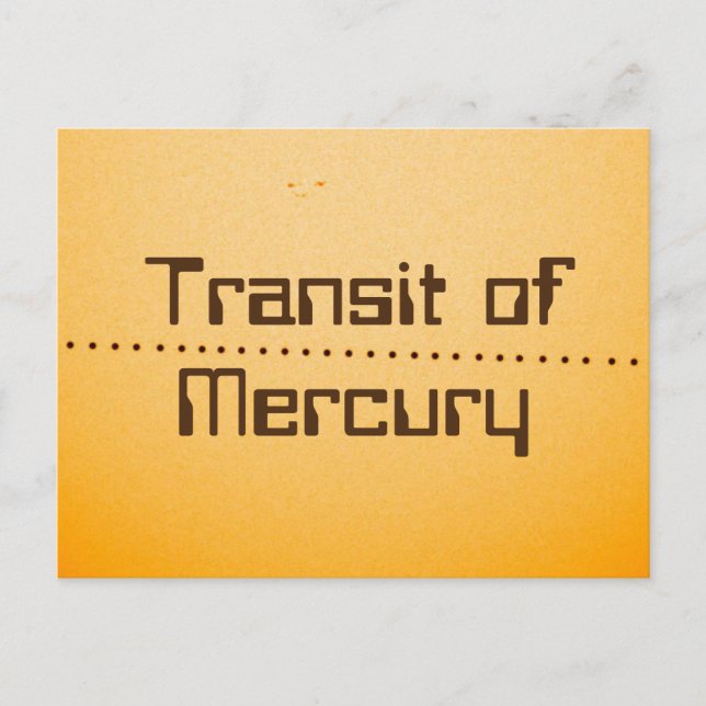 Mercury Transit of the Sun Postcard (Front)