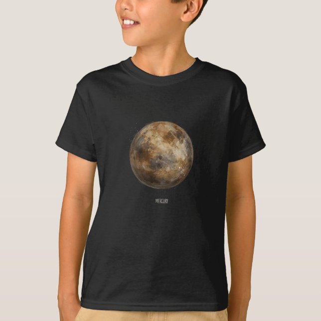 Mercury: Watercolor Planet T-Shirt (Front)