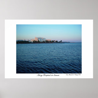Mercy Hospital at Sunset Poster