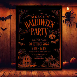 Mercy's Halloween Party Invitation