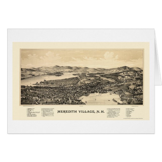 Meredith, NH Panoramic Map - 1889 (Front Horizontal)