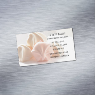 Merengue Food Pastry Chef Bakery Baker Magnetic Business Card
