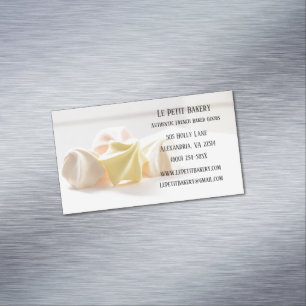 Merengue Food Pastry Chef Bakery Baker Magnetic Business Card