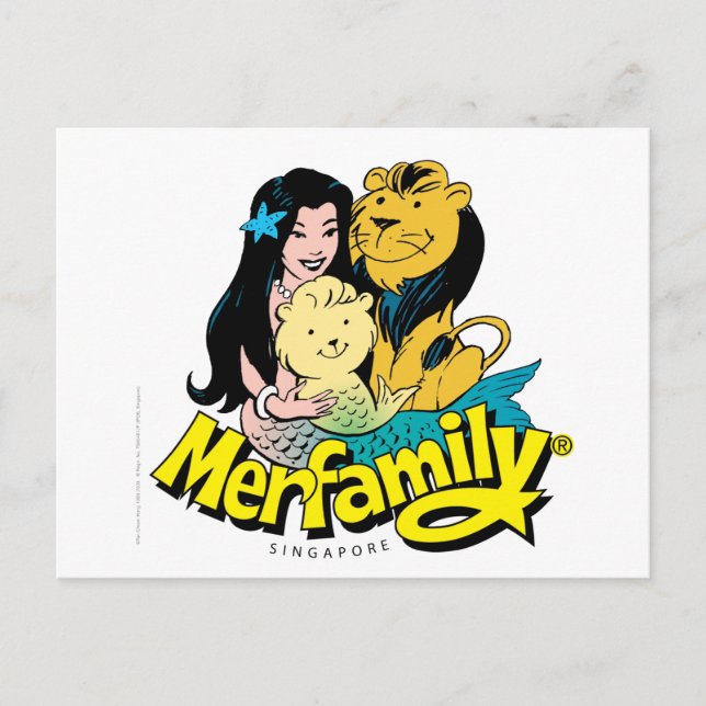 Merfamily® Basic Postcard (Front)