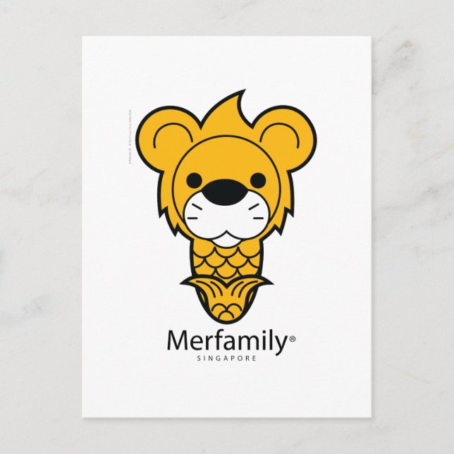 "Merfamily®" SINGAPORE Postcard (Front)