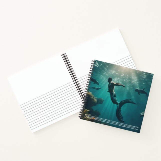 Merfolk Merman Hardcover Notebook (Inside)
