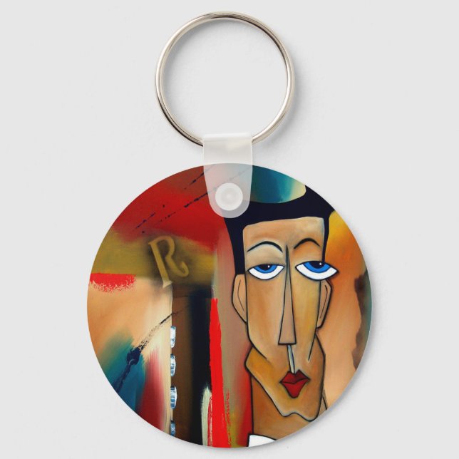 merger-abstract art key ring (Front)
