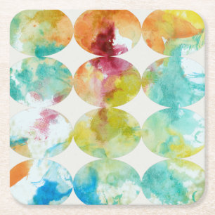 Merging Colour II Square Paper Coaster