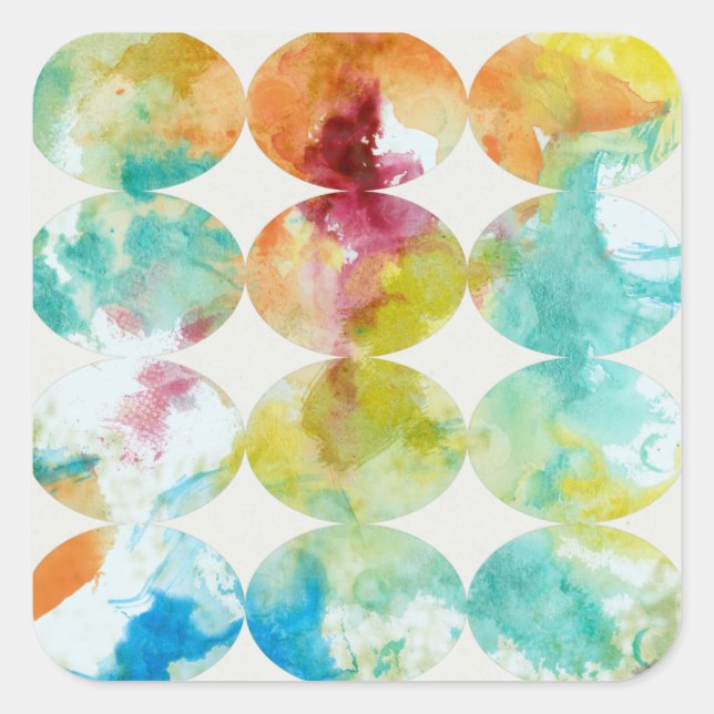 Merging Colour II Square Sticker (Front)